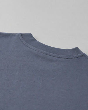 Logo Oversized T-Shirt in Gray Blue, fabric and construction detail