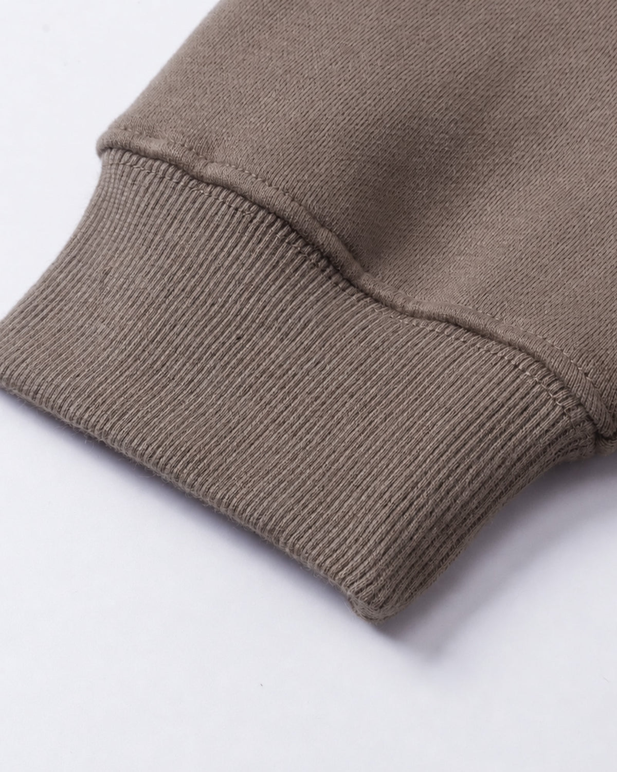Essential Oversized Hoodie in Brown, fabric and construction detail