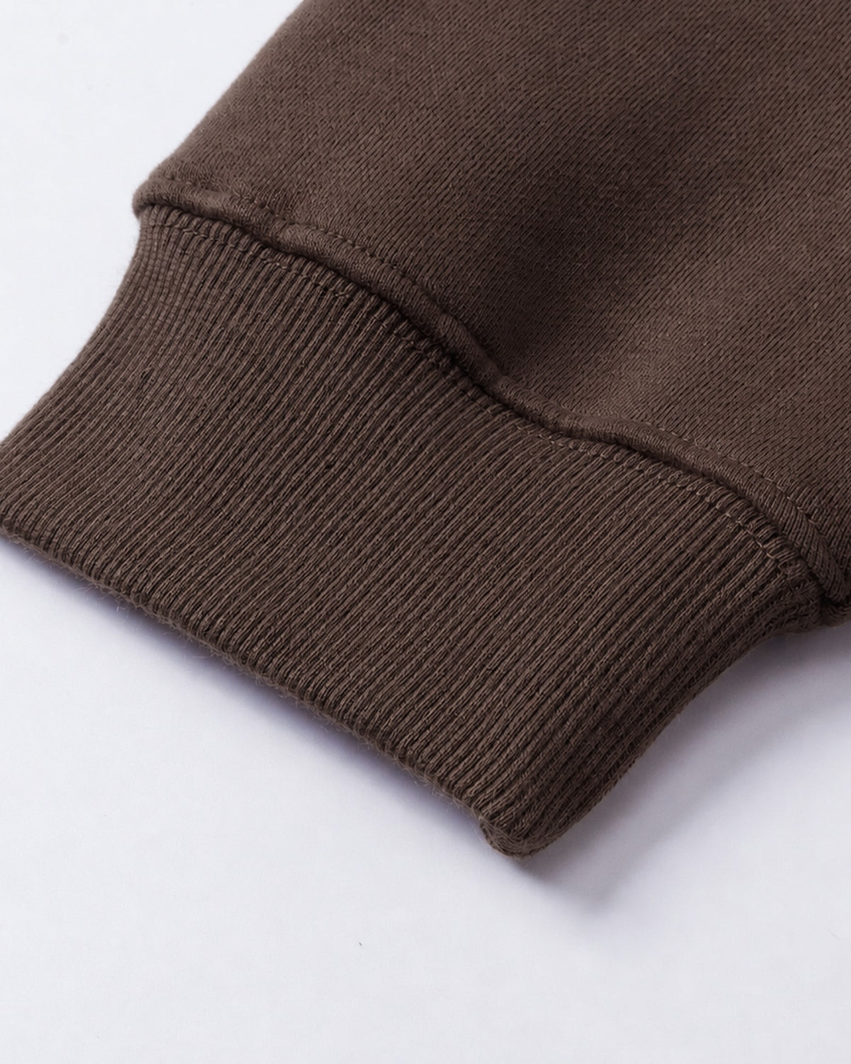 Essential Oversized Hoodie in Coffee, fabric and construction detail