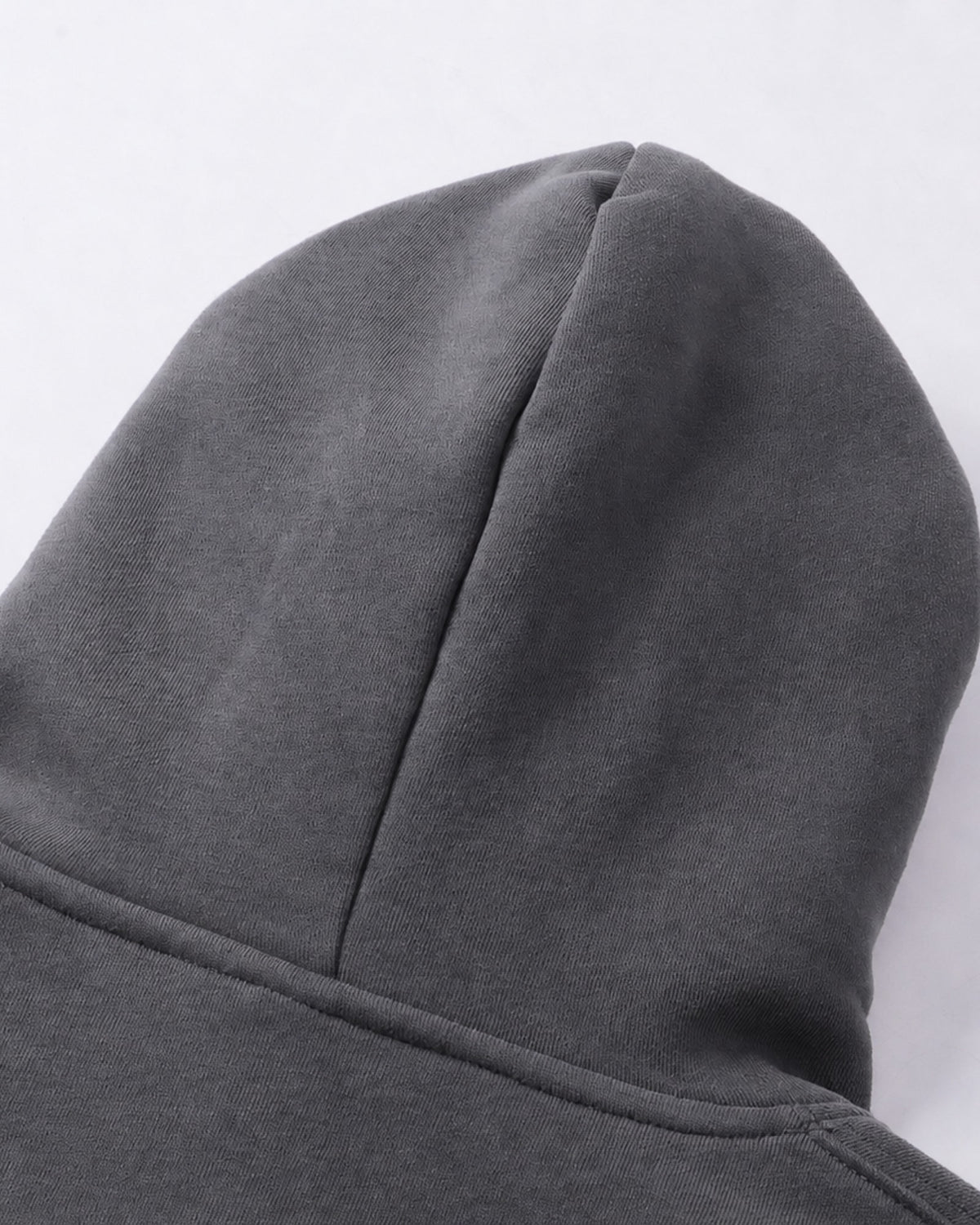 Essential Oversized Hoodie in Dark Gray, fabric and construction detail