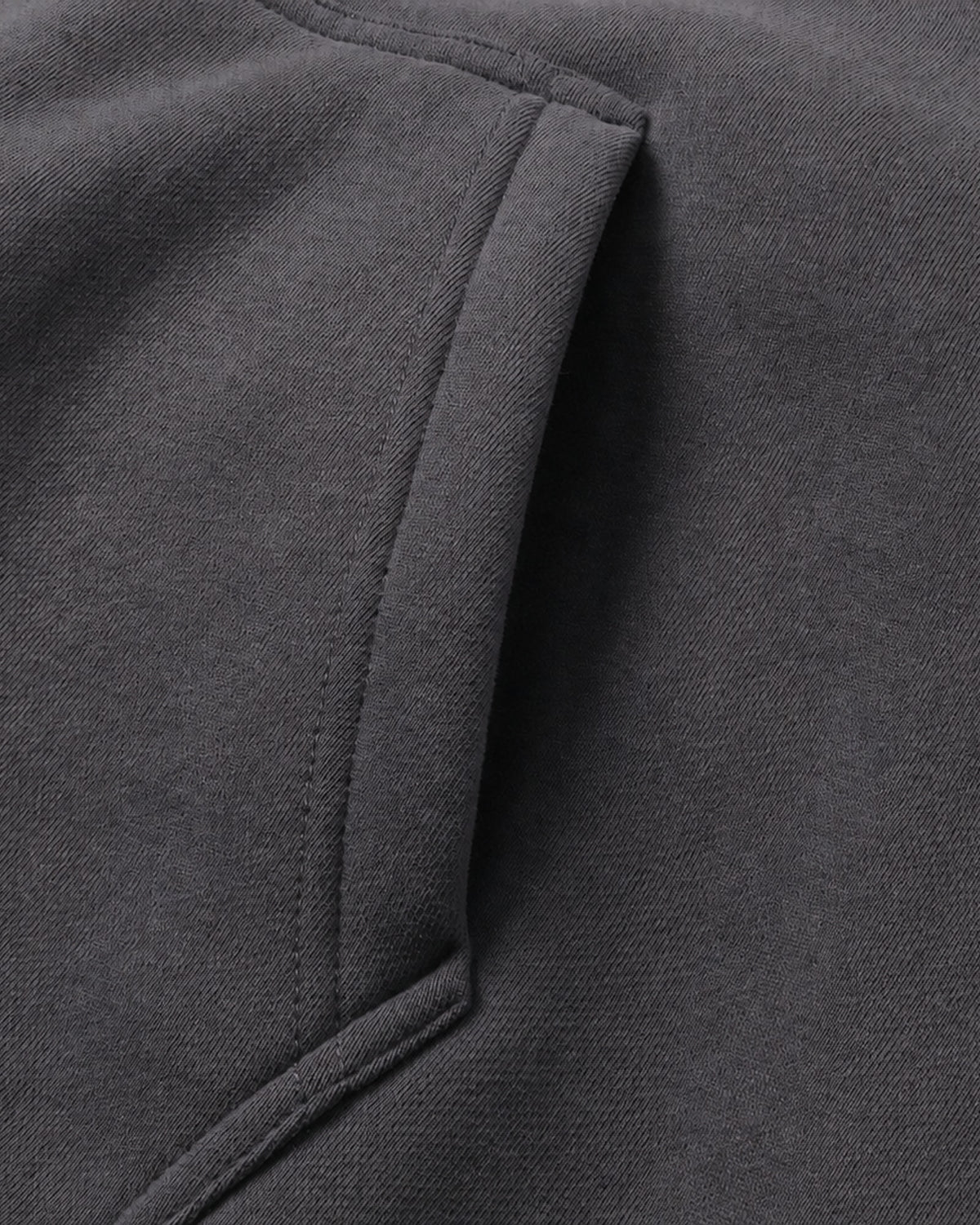Essential Oversized Hoodie in Dark Gray, fabric and construction detail