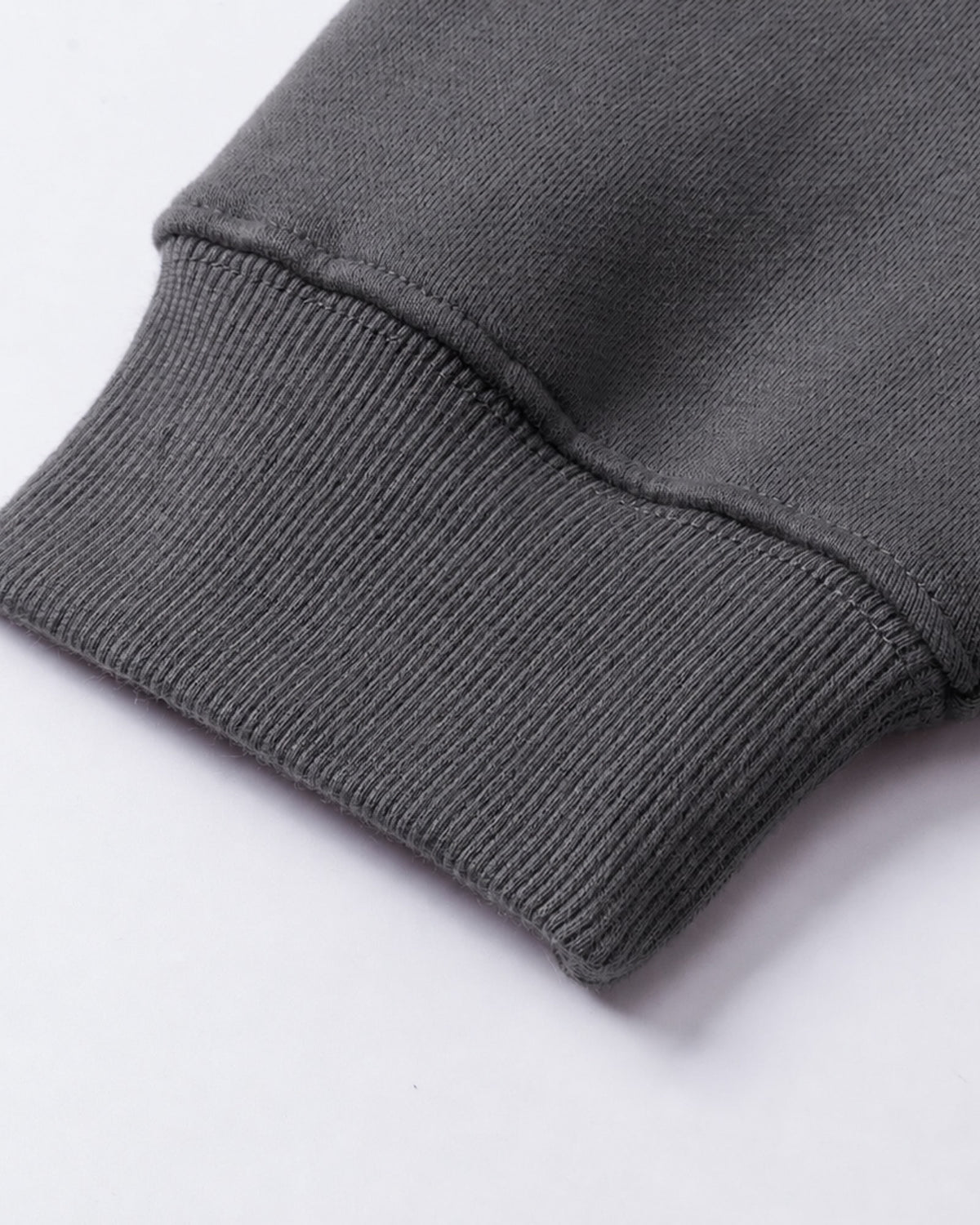 Essential Oversized Hoodie in Dark Gray, fabric and construction detail