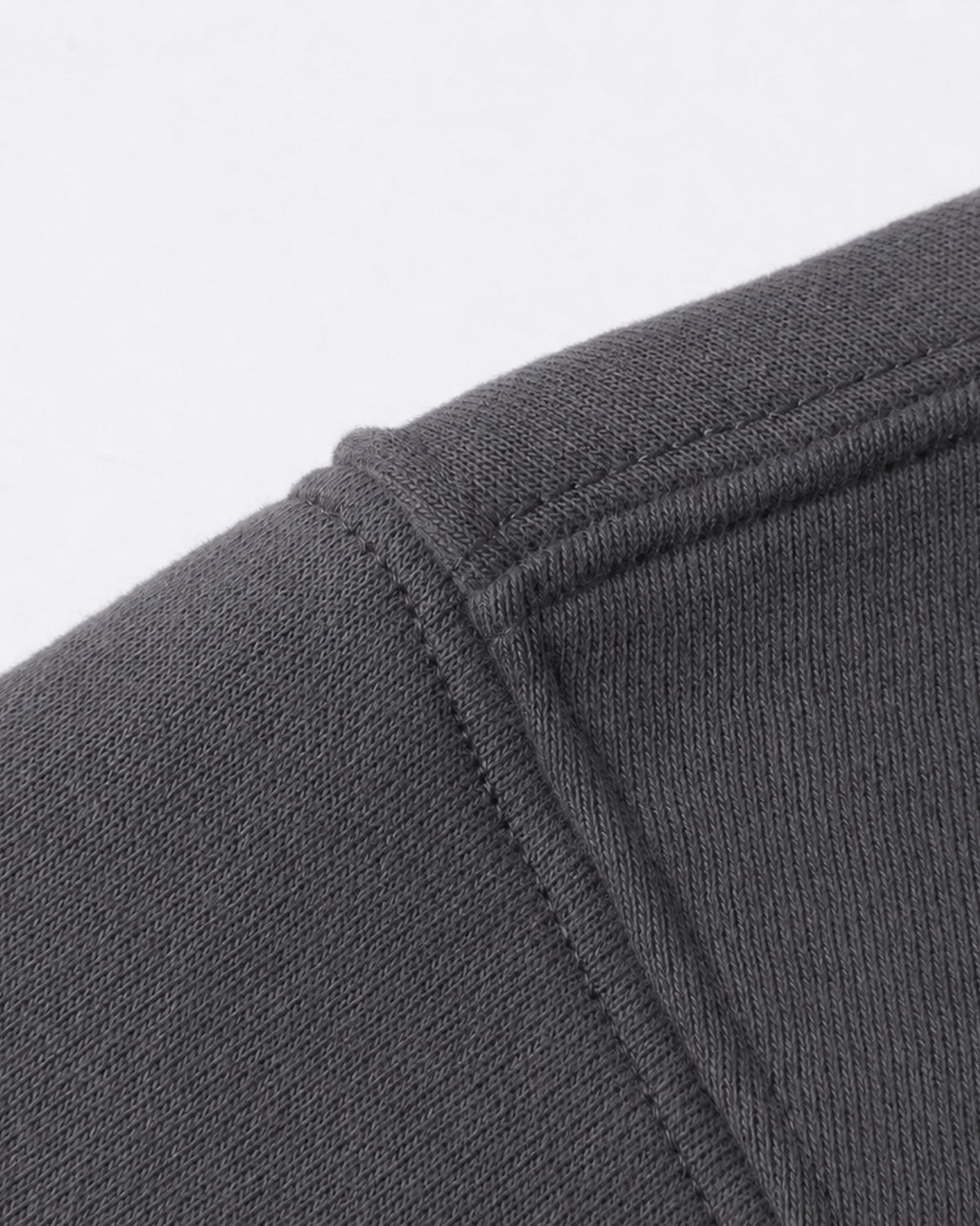 Essential Oversized Hoodie in Dark Gray, fabric and construction detail