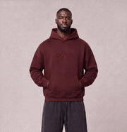 Essential Oversized Hoodie - Dark Red