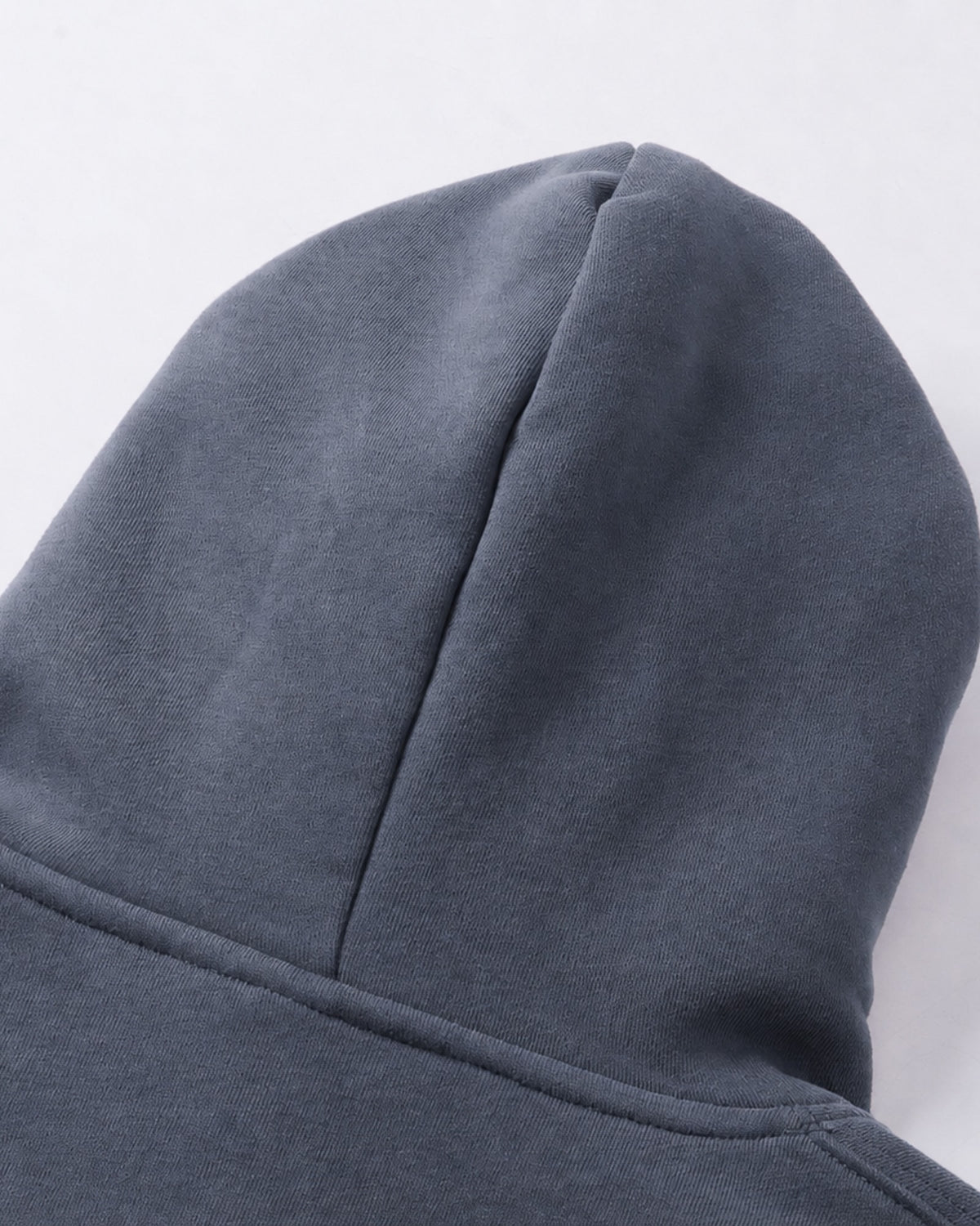 Essential Oversized Hoodie in Gray Blue, fabric and construction detail