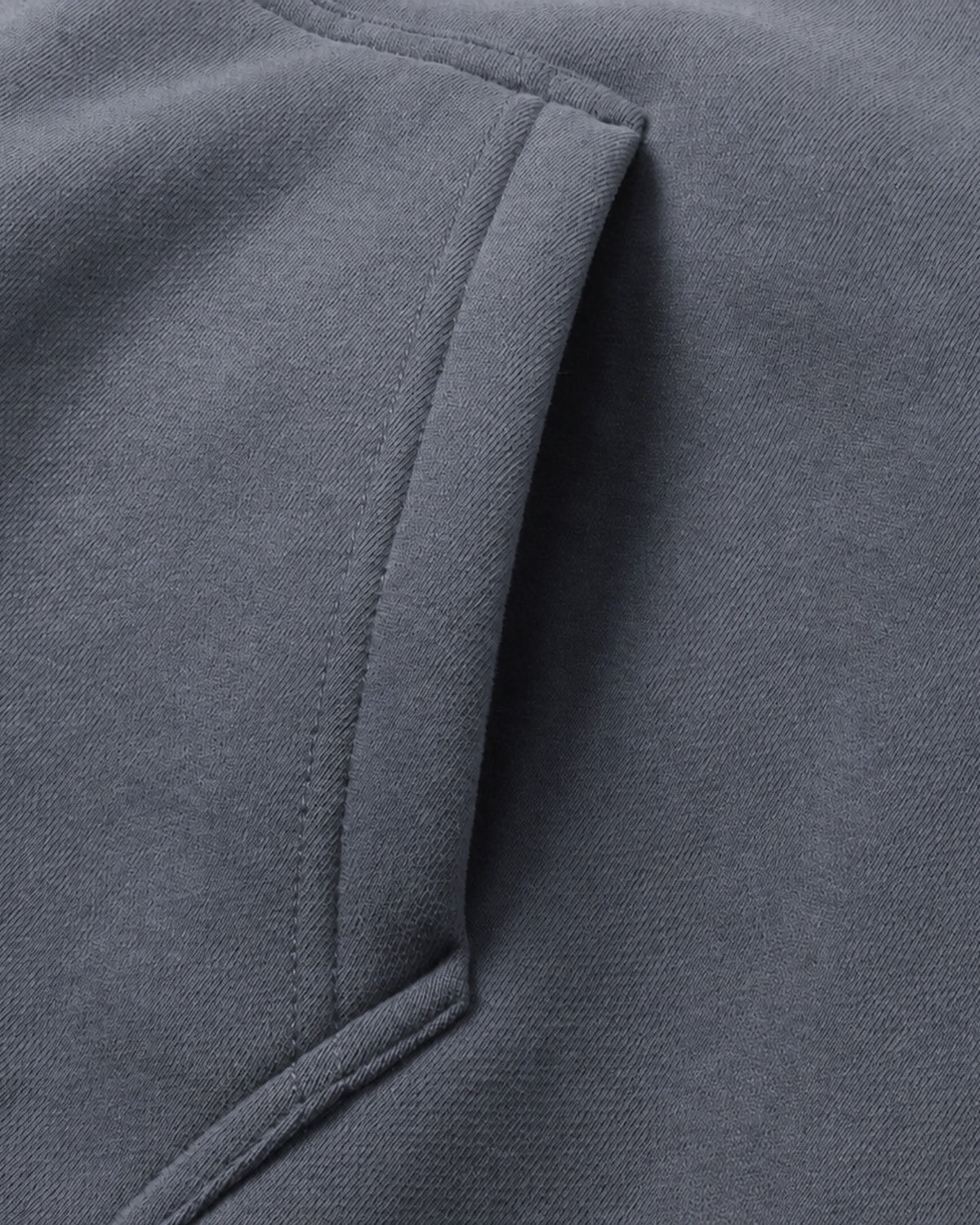 Essential Oversized Hoodie in Gray Blue, fabric and construction detail