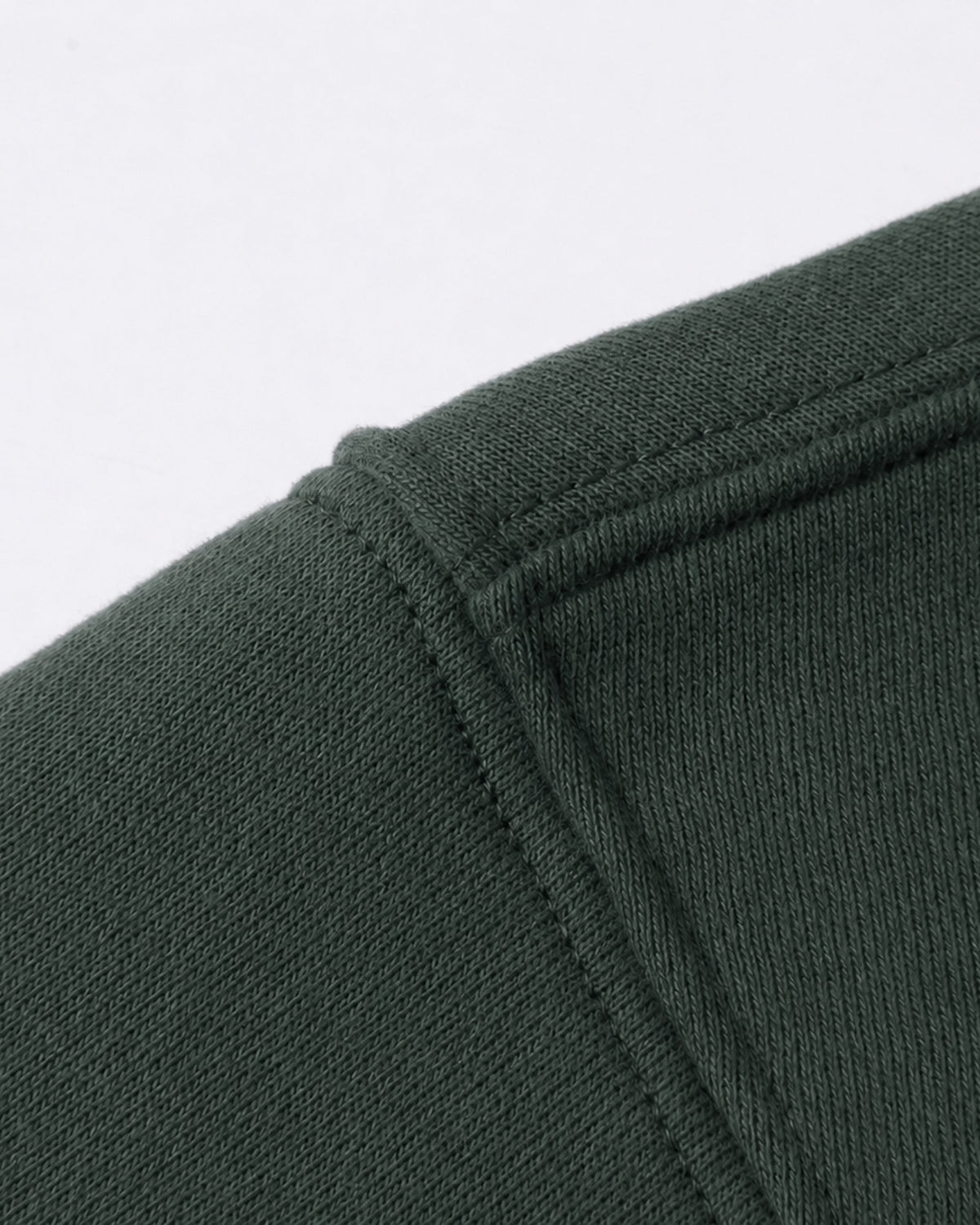Essential Oversized Hoodie in Green, fabric and construction detail