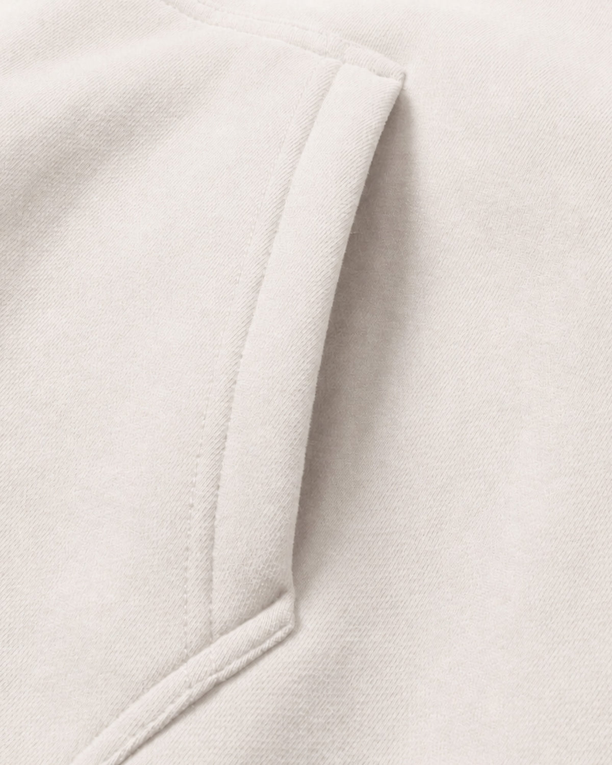 Essential Oversized Hoodie in Off-White, fabric and construction detail