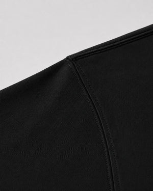 Essential Oversized T-Shirt in Black, fabric and construction detail