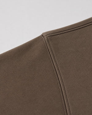 Essential Oversized T-Shirt in Coffee, fabric and construction detail
