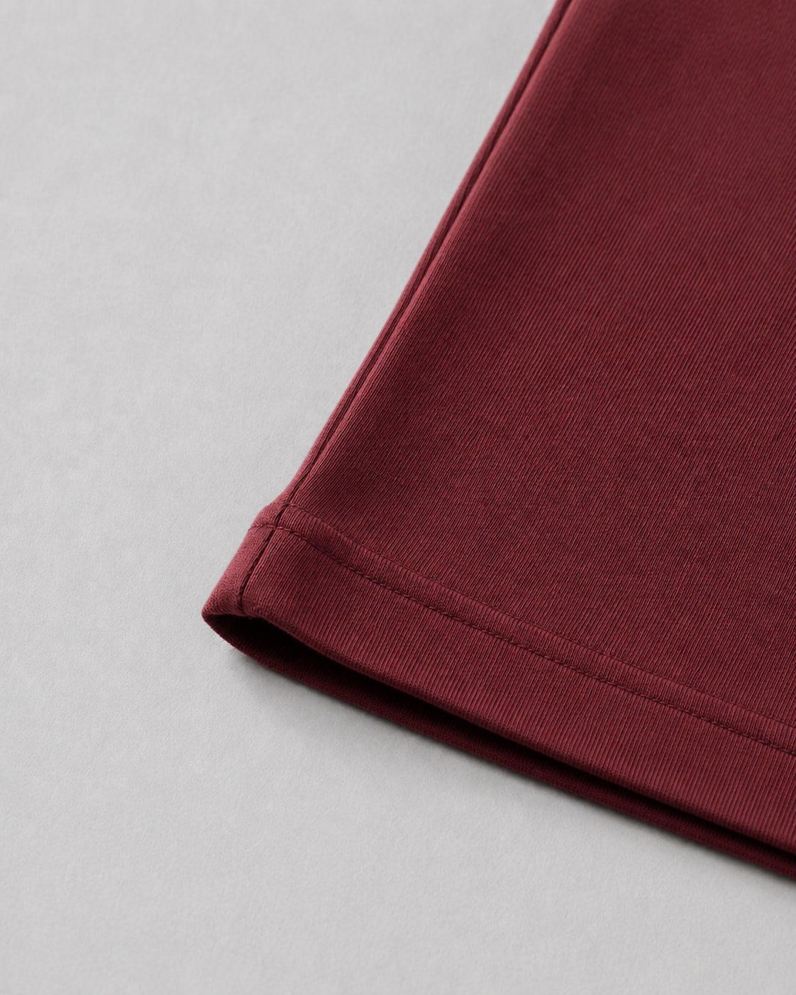 Essential Oversized T-Shirt in Dark Red, fabric and construction detail