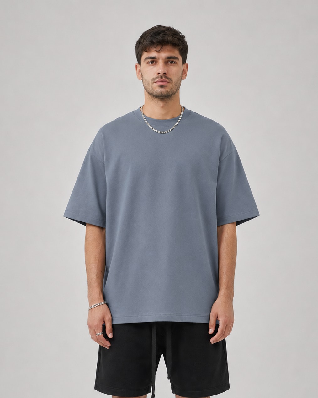 Essential Oversized T-Shirt - Gray Blue