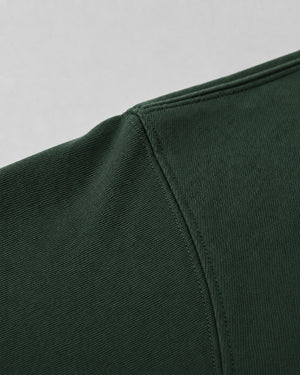 Essential Oversized T-Shirt in Green, fabric and construction detail