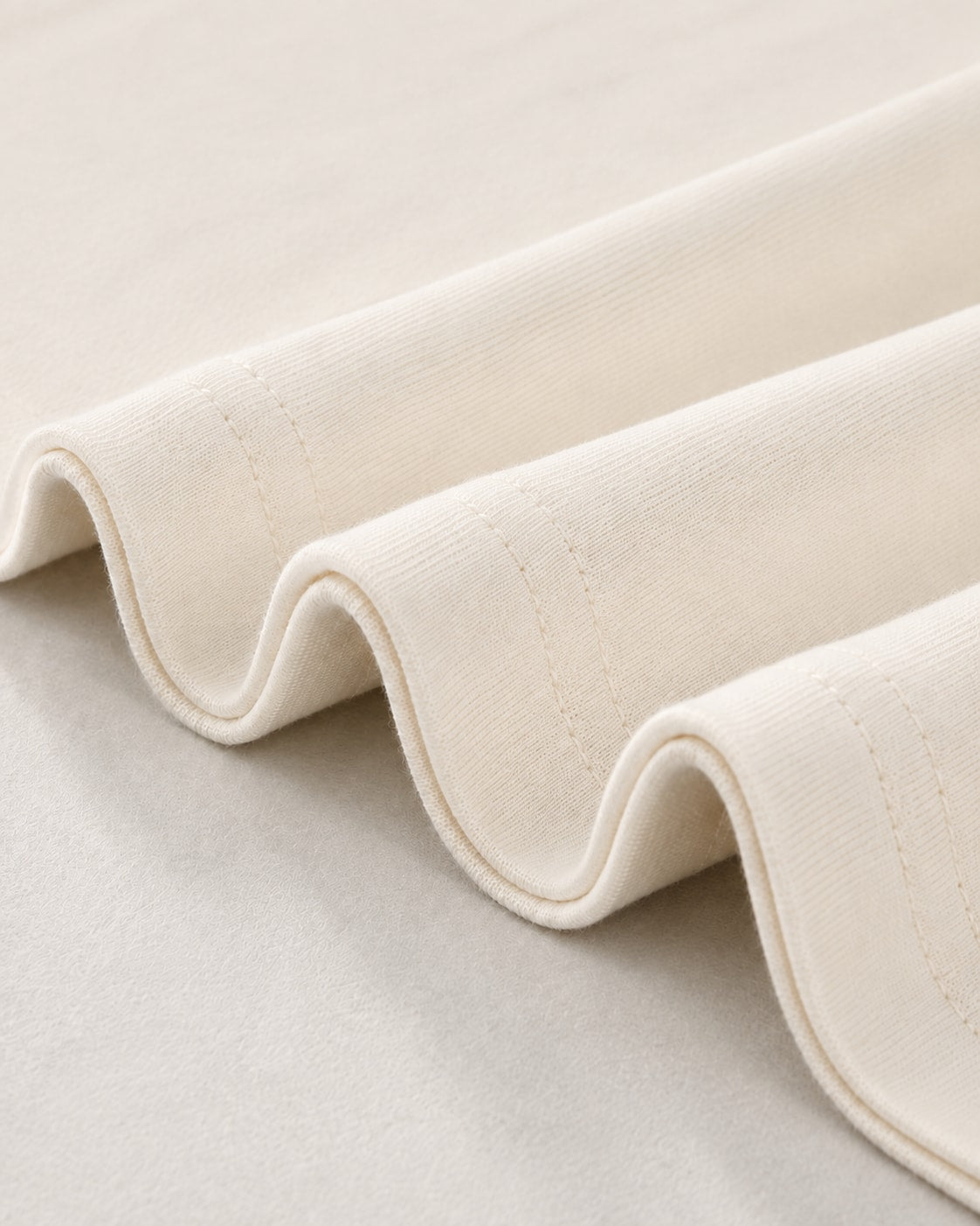 Essential Oversized T-Shirt in Off-White, fabric and construction detail