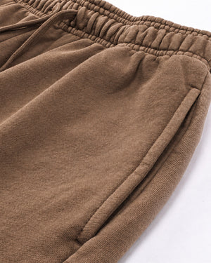 Essential Relaxed Short in Brown, fabric and construction detail