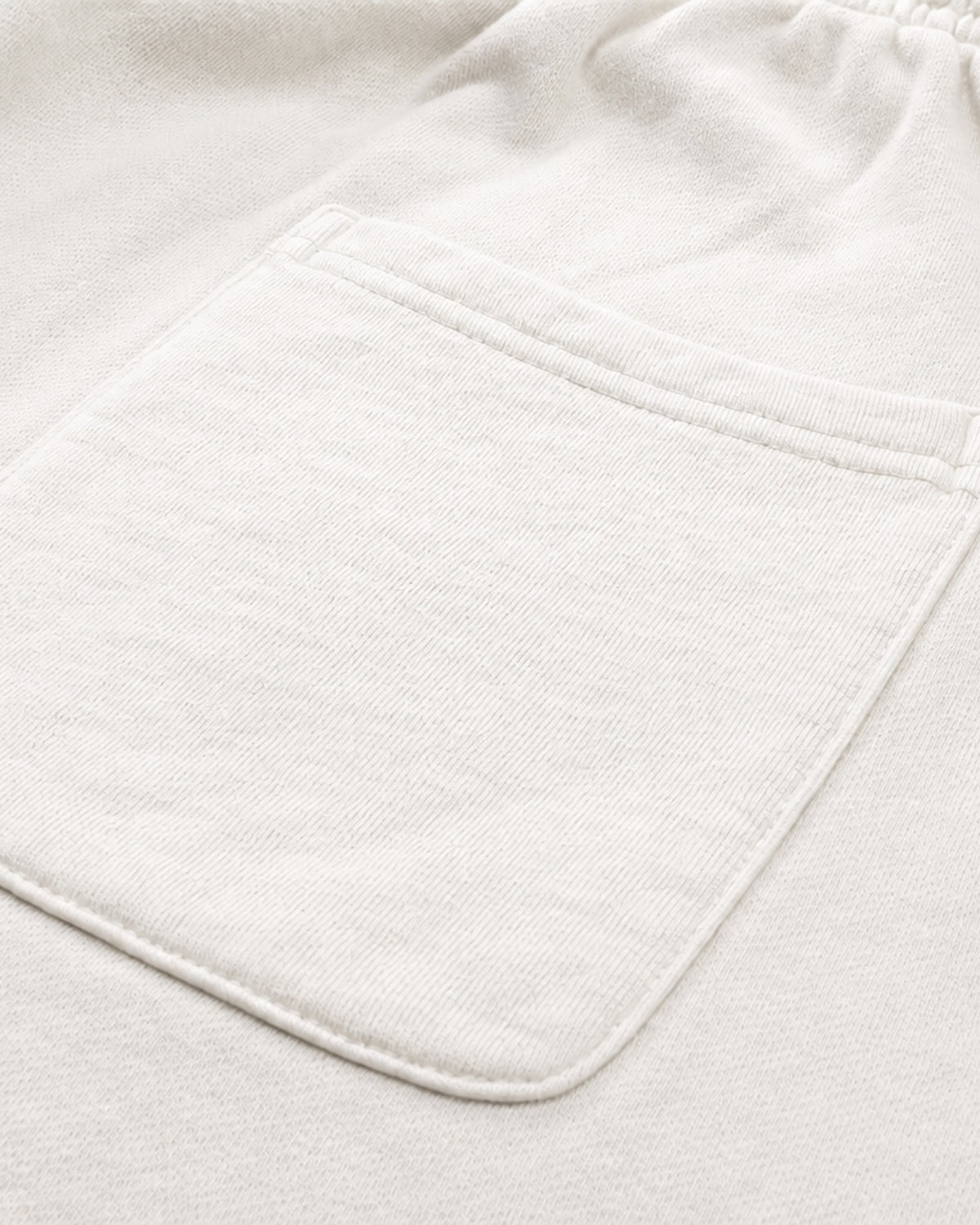 Essential Relaxed Short in Off-White, fabric and construction detail