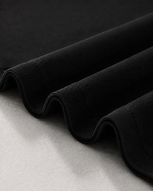 Logo Oversized T-Shirt in Black, fabric and construction detail