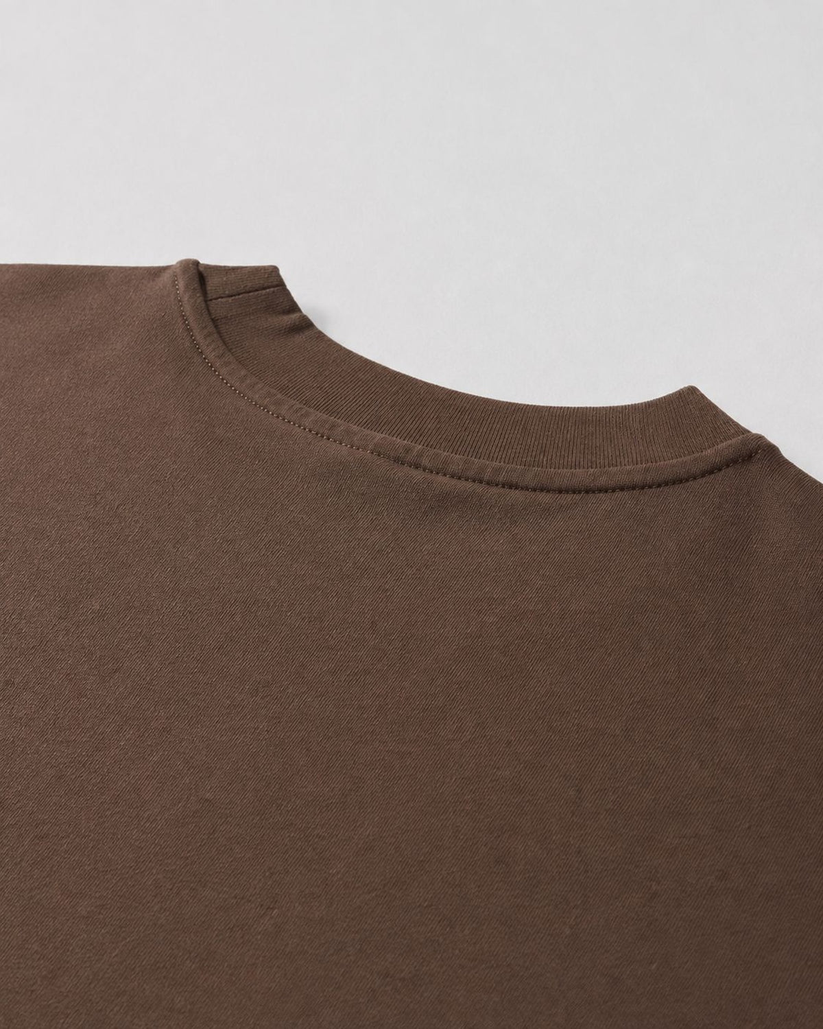 Logo Oversized T-Shirt in Coffee, fabric and construction detail