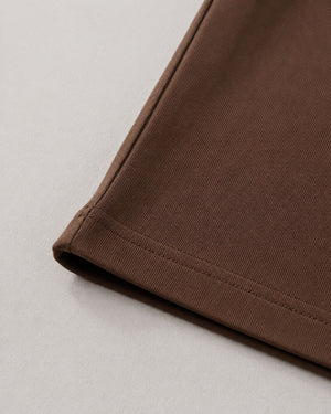 Logo Oversized T-Shirt in Coffee, fabric and construction detail