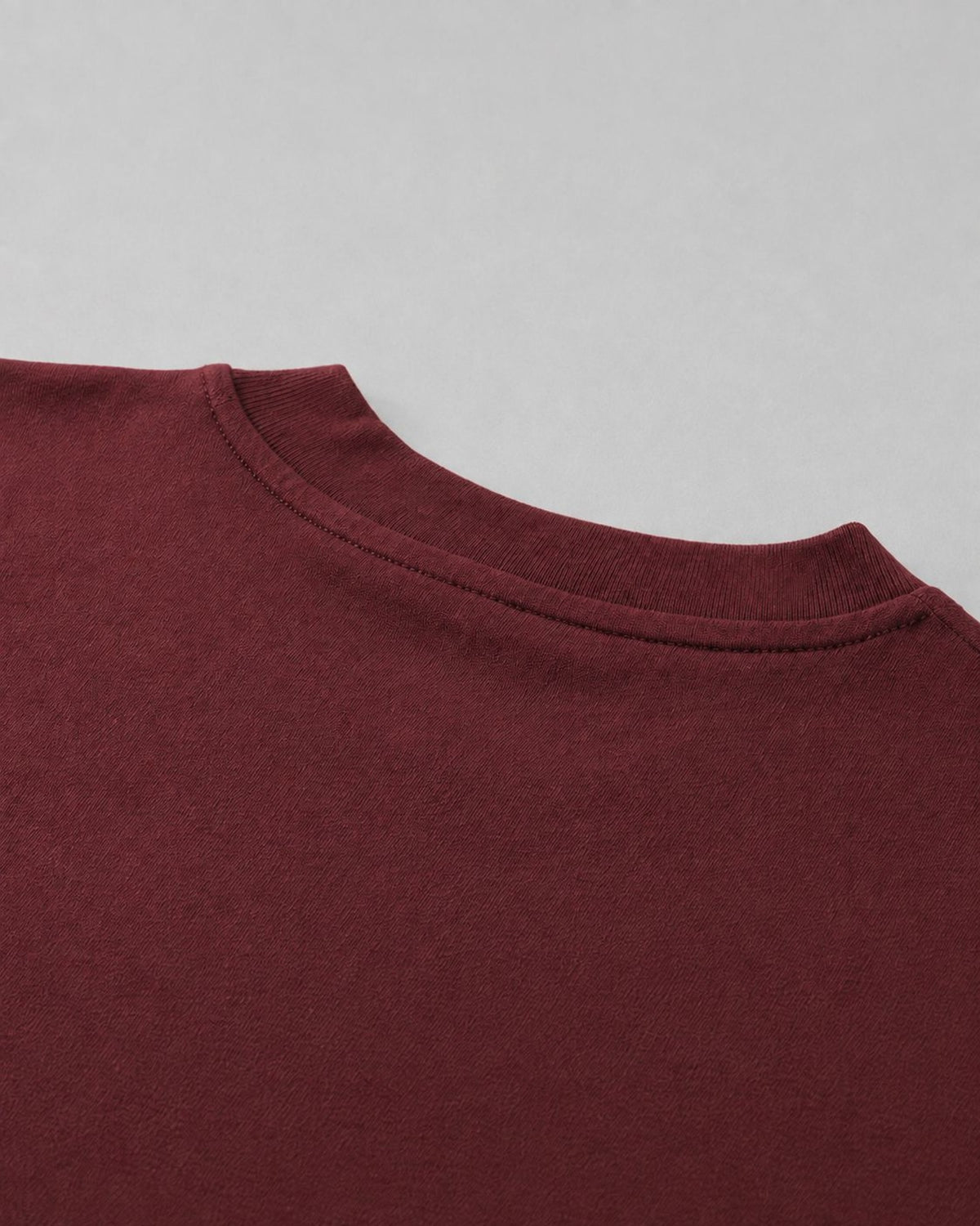 Logo Oversized T-Shirt in Dark Red, fabric and construction detail