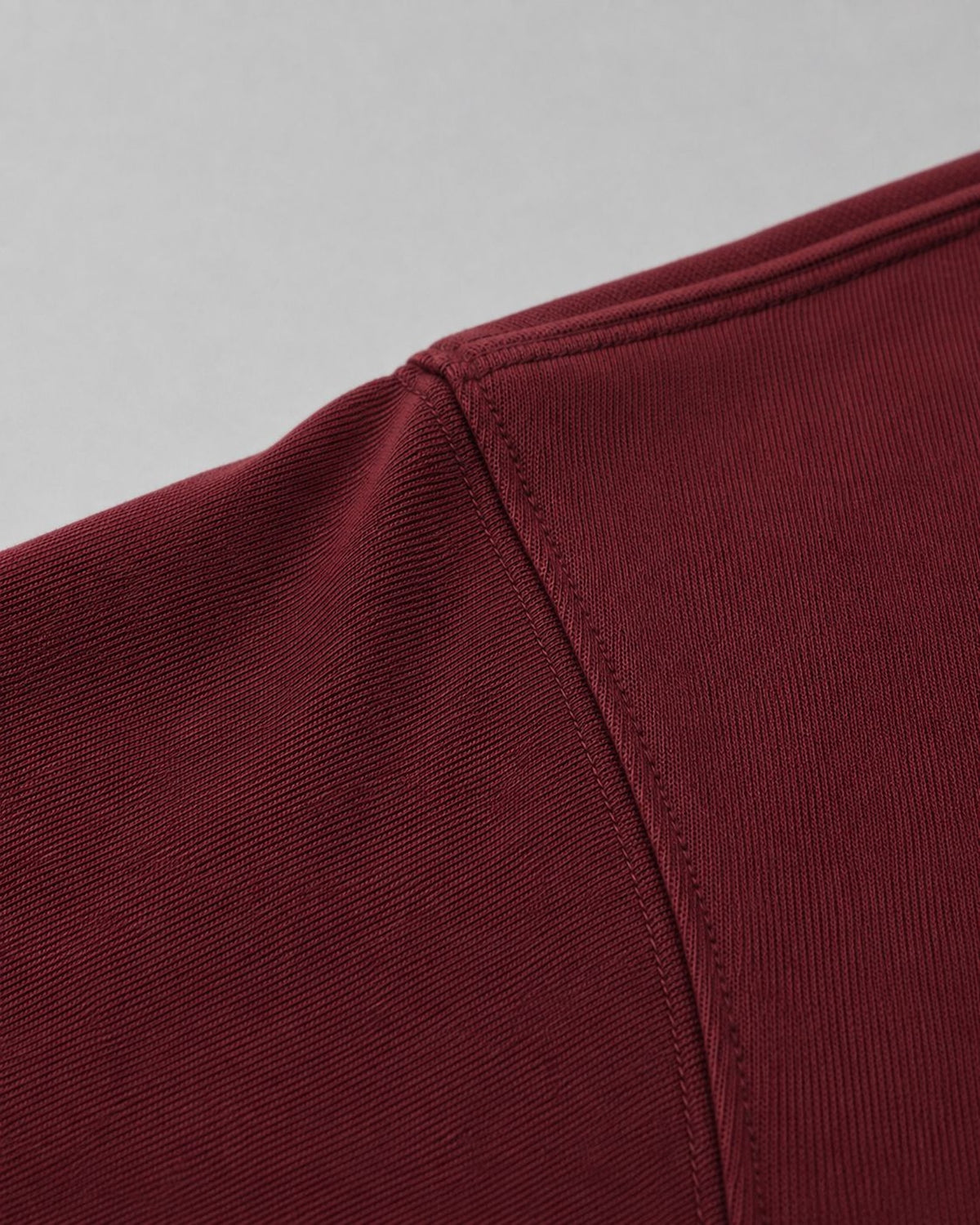 Logo Oversized T-Shirt in Dark Red, fabric and construction detail