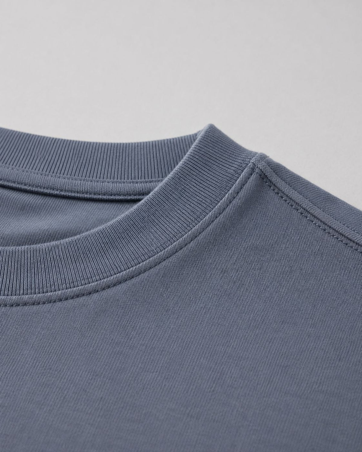 Logo Oversized T-Shirt in Gray Blue, fabric and construction detail