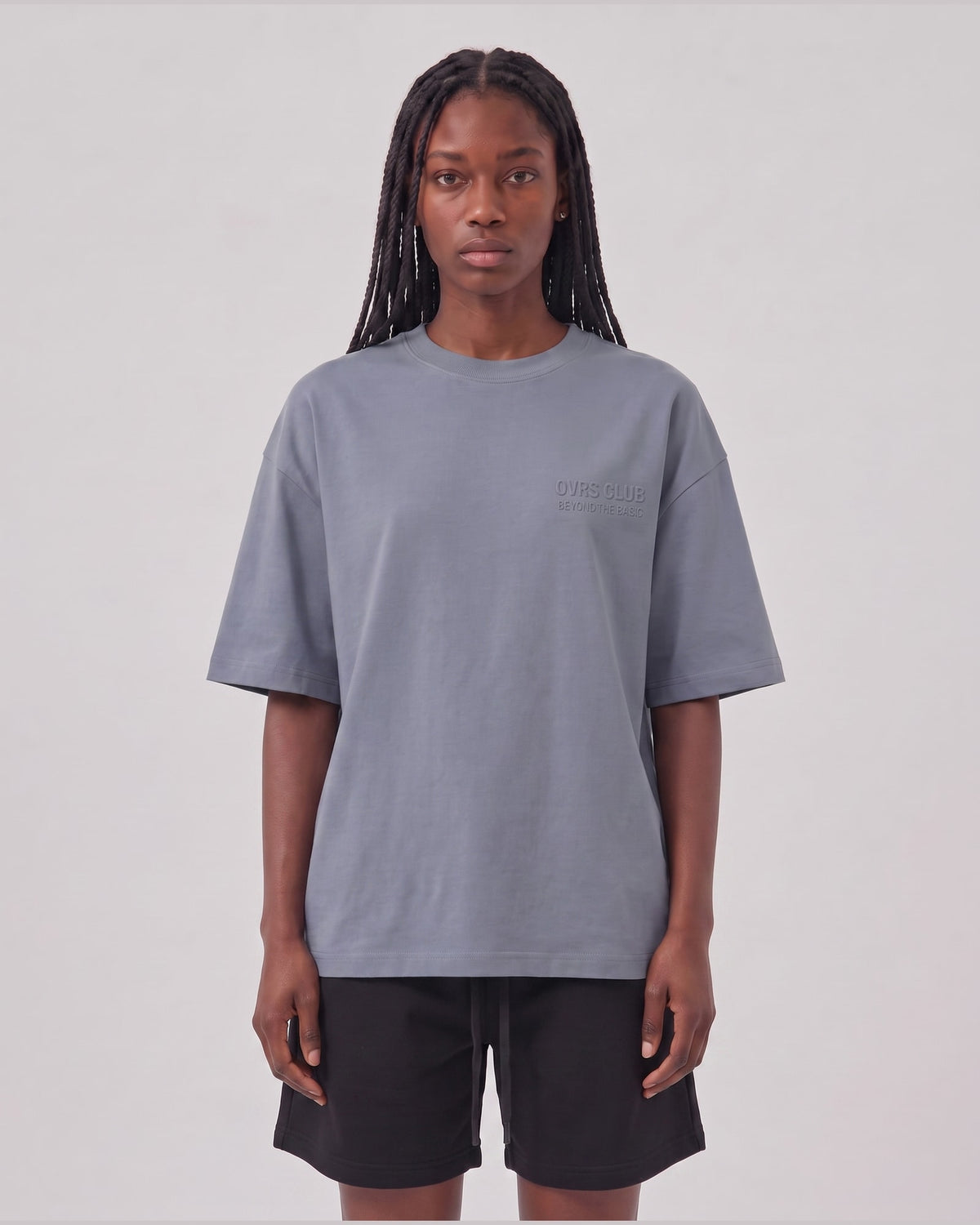 Logo Oversized T-Shirt - Gray Blue