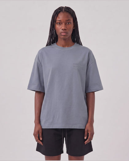 Logo Oversized T-Shirt - Gray Blue