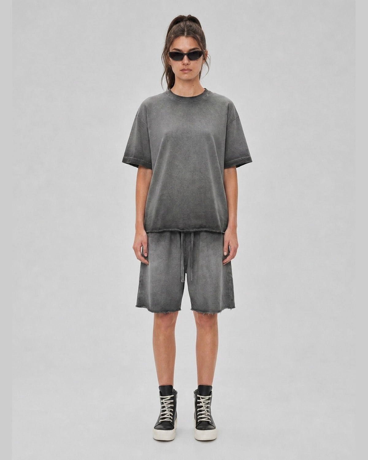 Washed Oversized Set - Ash Gray