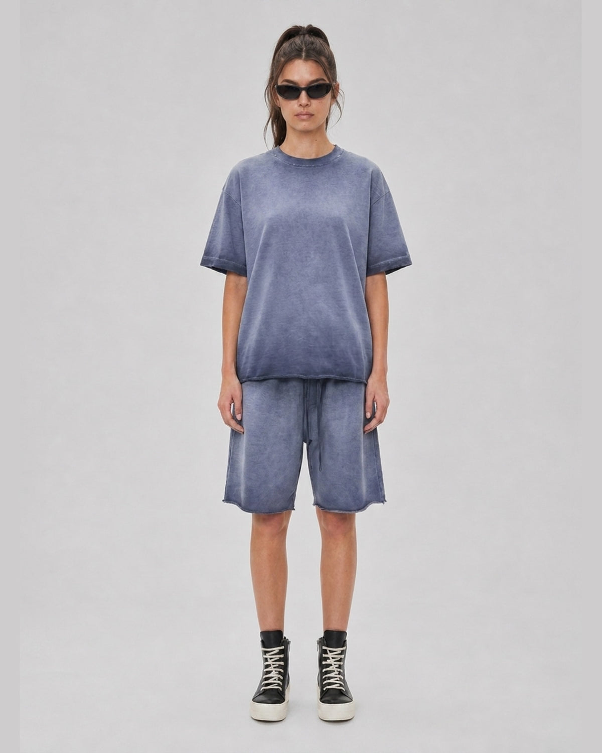 Washed Oversized Set - Slate Blue