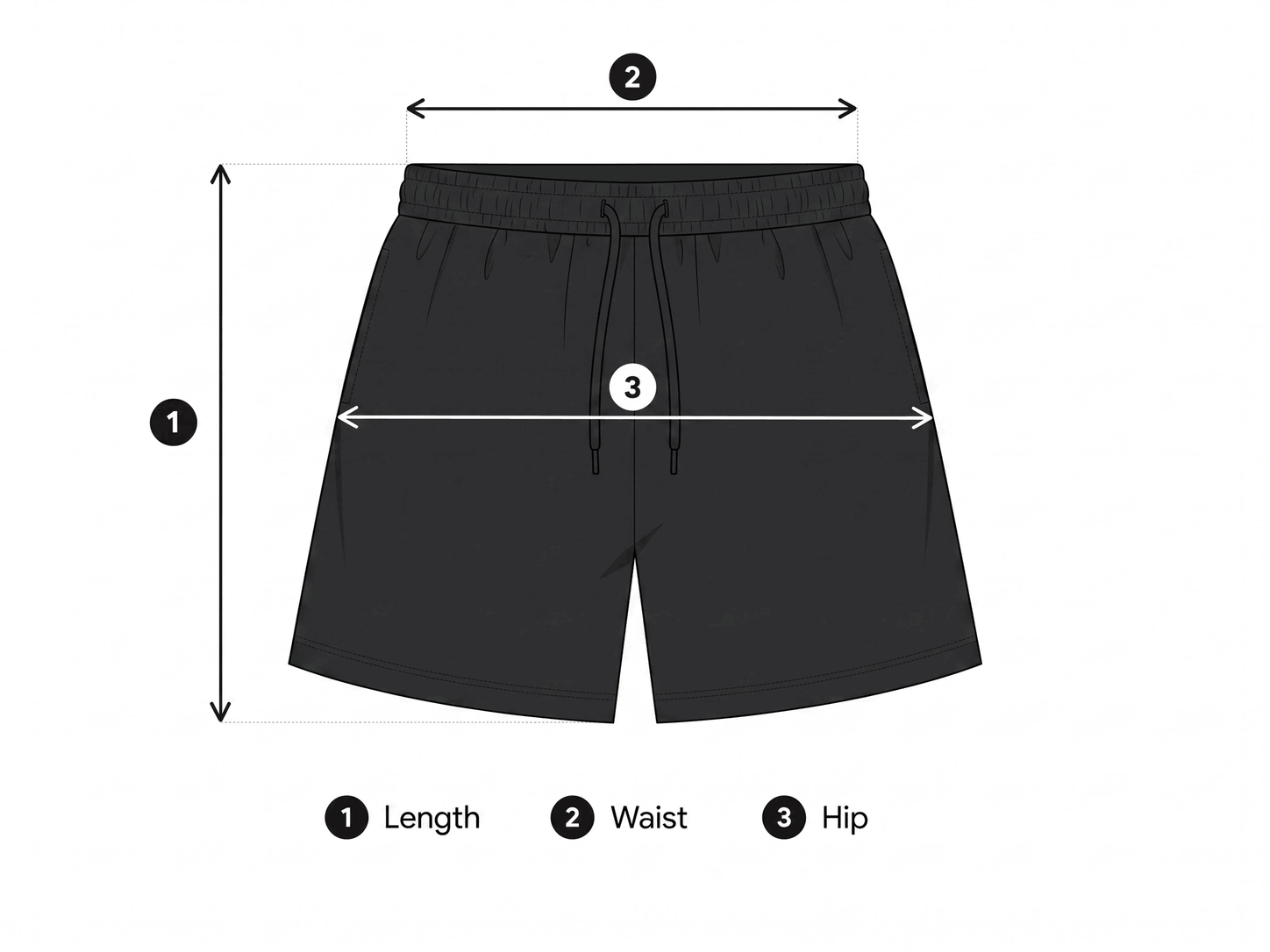 How to measure OVRS shorts: length, waist, hip and hem